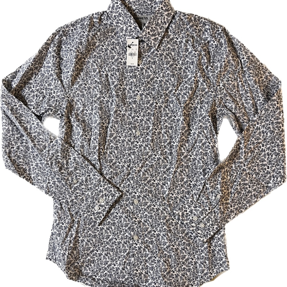 NWT Express Portofino Men’s Dress Shirt - S - Slim
